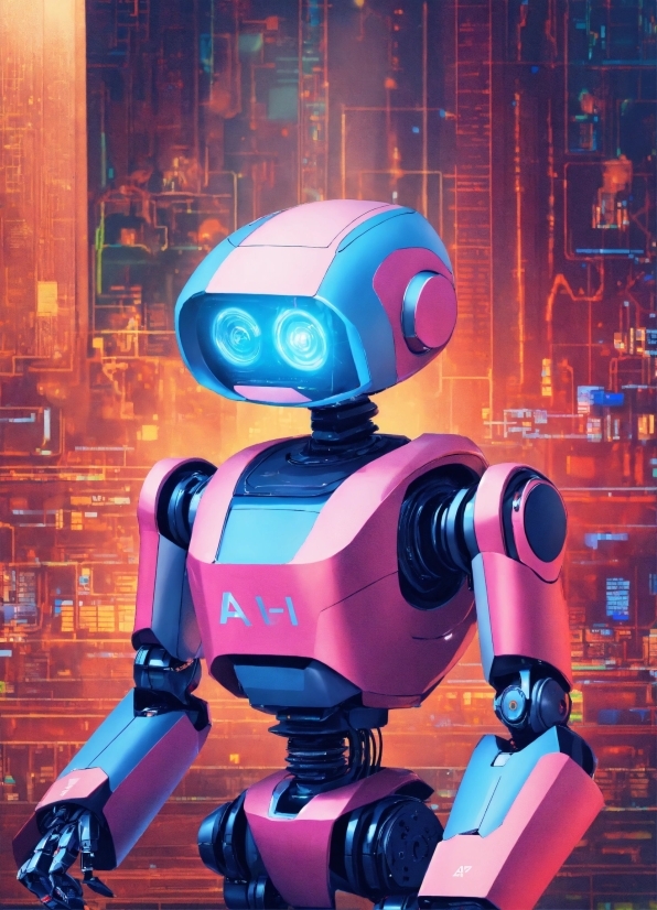 Machine, Electric Blue, Fictional Character, Carmine, Robot, Fiction