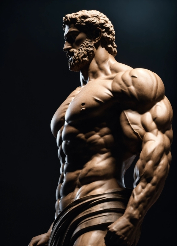 Muscle, Human Body, Jaw, Statue, Sculpture, Gesture