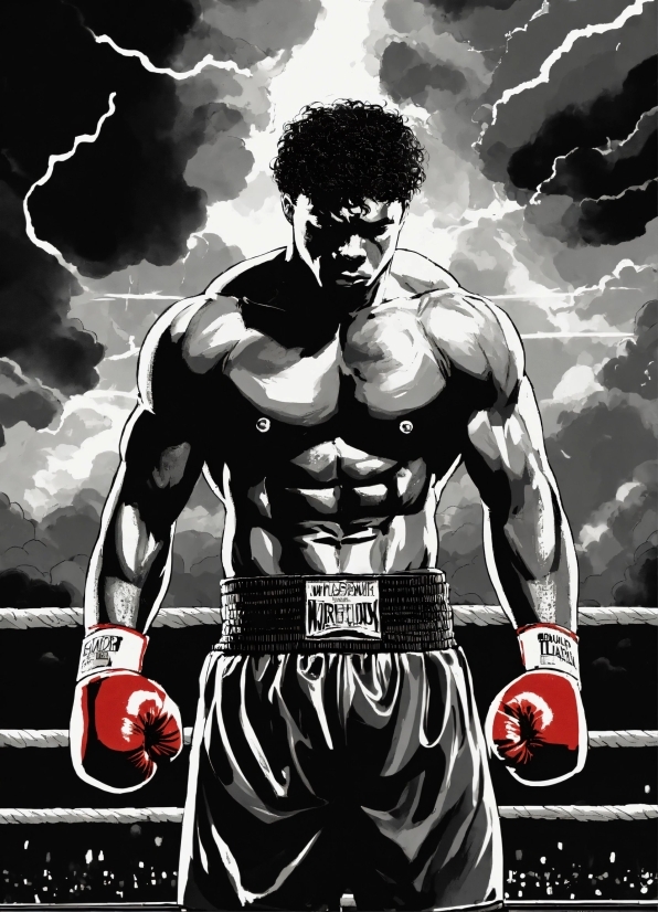 Muscle, Striking Combat Sports, Combat Sport, Boxing Glove, Cartoon, Bodybuilding