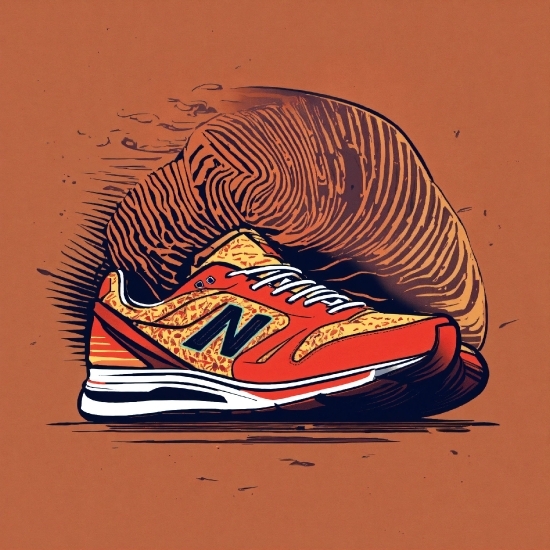 Music Wallpaper 4k, Outdoor Shoe, Walking Shoe, Orange, Cleat, Sportswear
