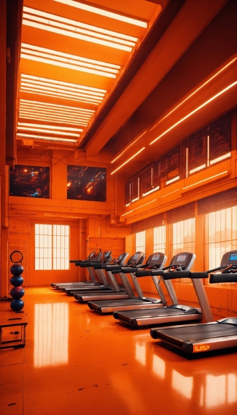Orange, Interior Design, Building, Hall, Wood, Chair