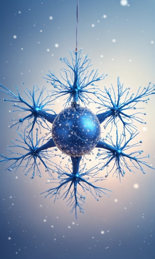 Organism, Electricity, Art, Christmas Decoration, Electric Blue, Symmetry