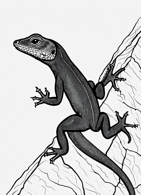 Organism, Terrestrial Animal, Reptile, Lizard, Illustration, Art