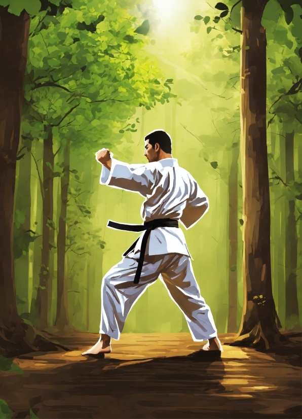 People In Nature, Tree, Terrestrial Plant, Wood, Japanese Martial Arts, Plant