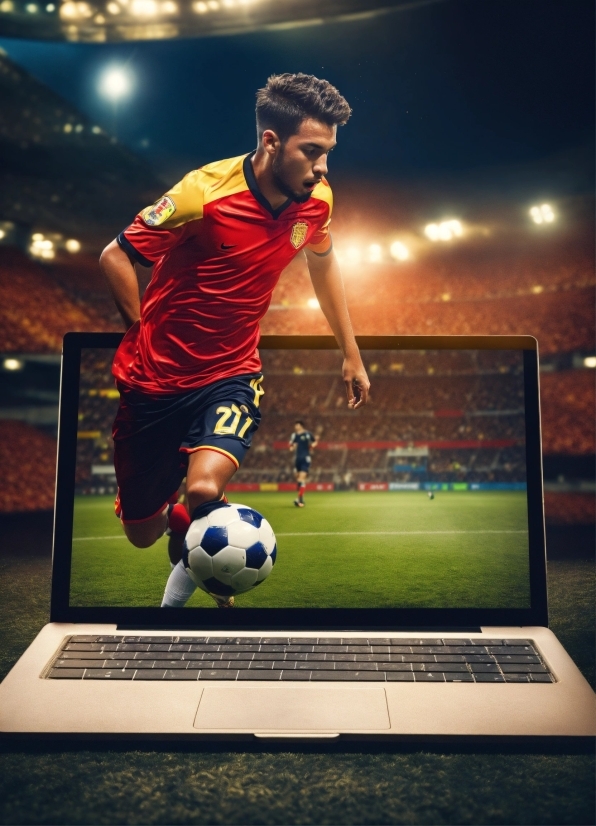 Personal Computer, Computer, Soccer, Laptop, Sports Equipment, Football
