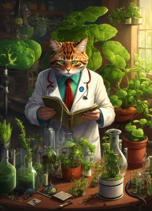 Plant, Botany, Flowerpot, Green, Leaf, Cat
