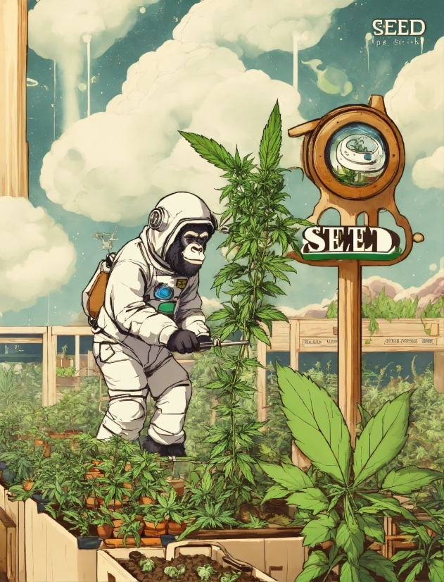 Plant, Cloud, Vertebrate, Sky, Terrestrial Plant, Cartoon