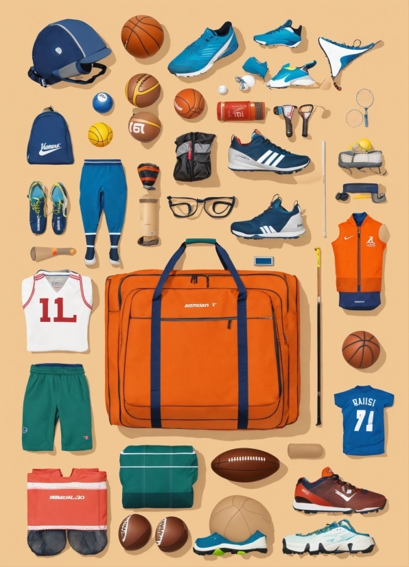 Product, Blue, Luggage And Bags, Bag, Shorts, Orange