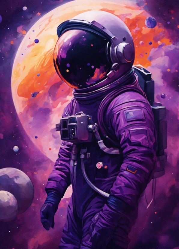 Purple, Astronaut, Art, Magenta, Space, Entertainment
