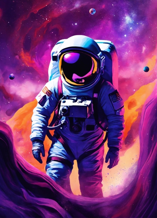 Purple, Astronaut, Entertainment, Art, Magenta, Electric Blue