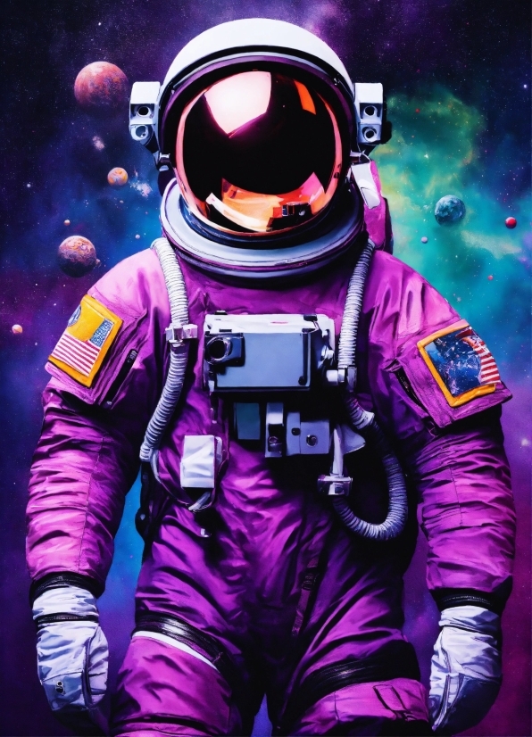 Purple, Astronaut, Sleeve, Pink, Entertainment, Magenta