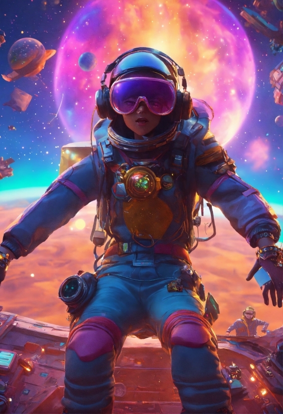 Purple, Astronaut, Space, Fun, Entertainment, Fictional Character