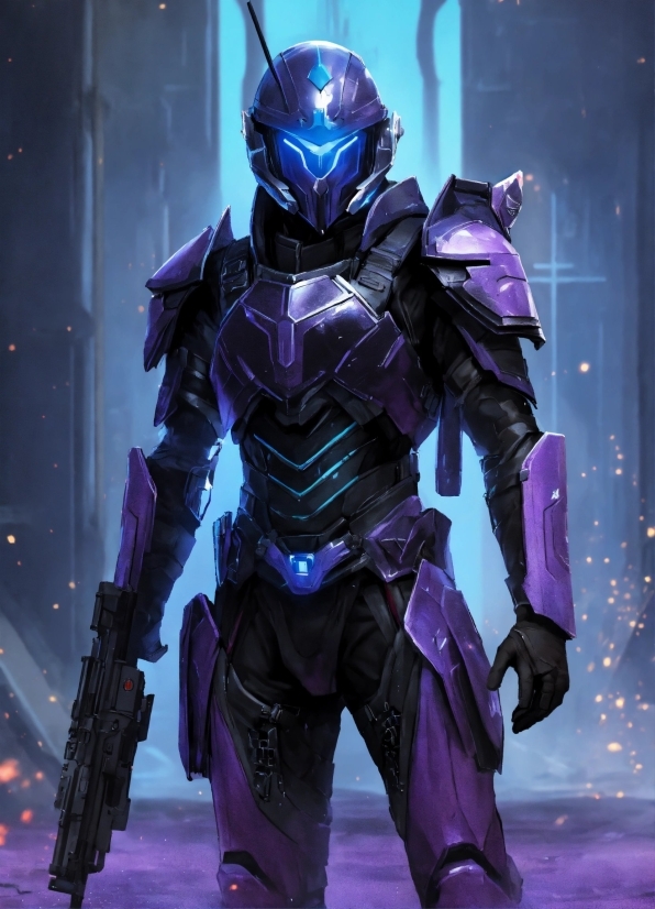 Purple, Electric Blue, Breastplate, Machine, Magenta, Fictional Character