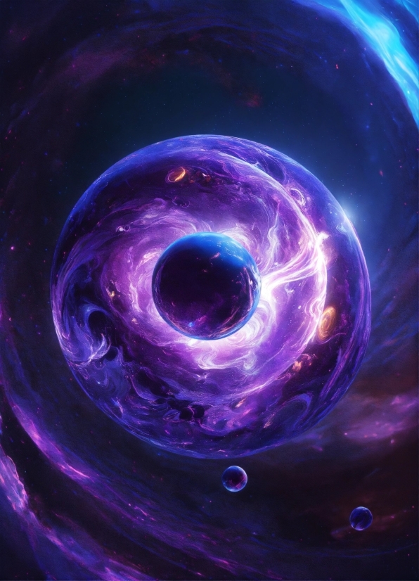 Purple, Liquid, Astronomical Object, Art, Circle, Electric Blue