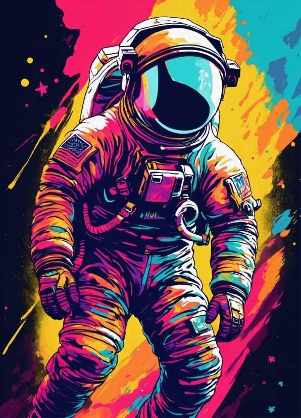 Purple, Sleeve, Pink, Art, Astronaut, Cool