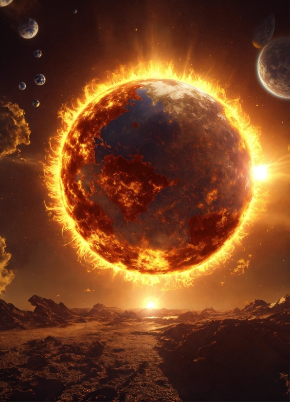 Royalty Free Vector Icons, Atmosphere, Sky, World, Amber, Light