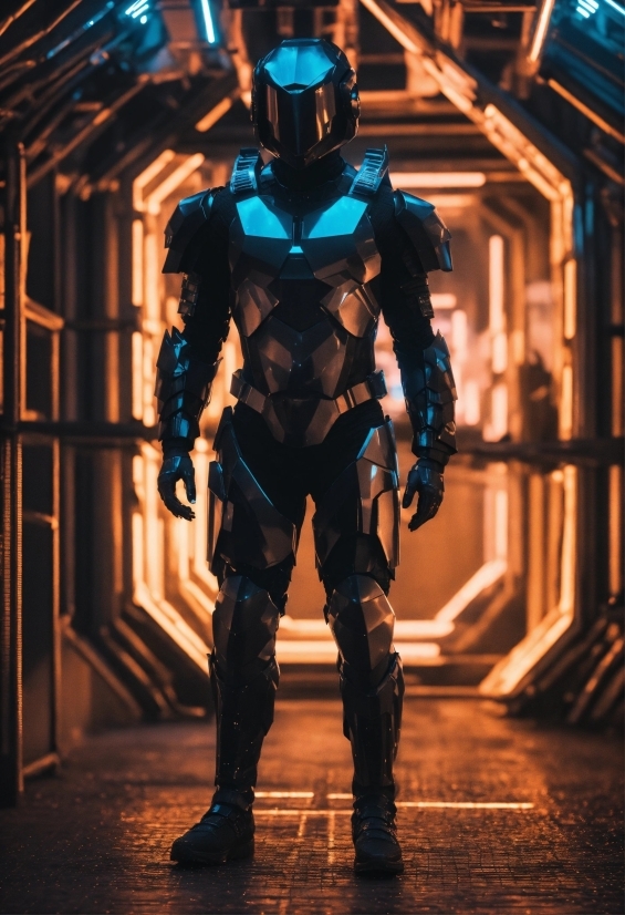 Search Free Images, Armour, Machine, Electric Blue, Breastplate, Fictional Character