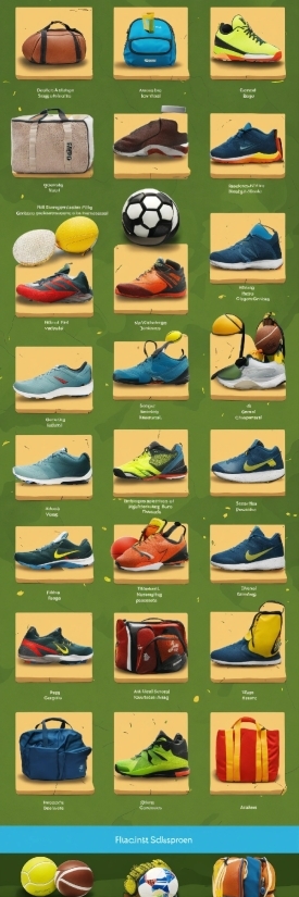 Shoe, Green, Vertebrate, Blue, Product, Yellow