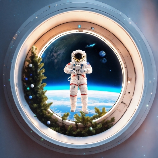 Shutterstock Getty, World, Art, Circle, Electric Blue, Astronaut
