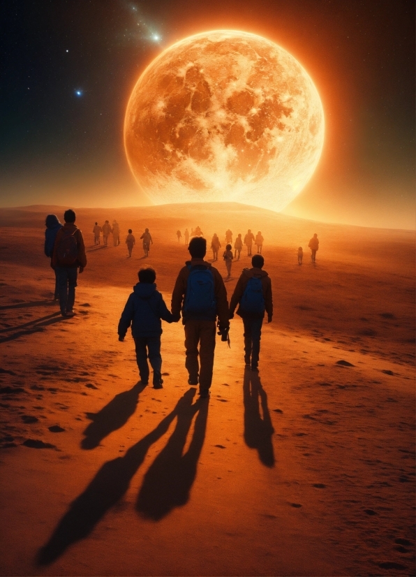 Sky, Atmosphere, Moon, People In Nature, Light, Nature