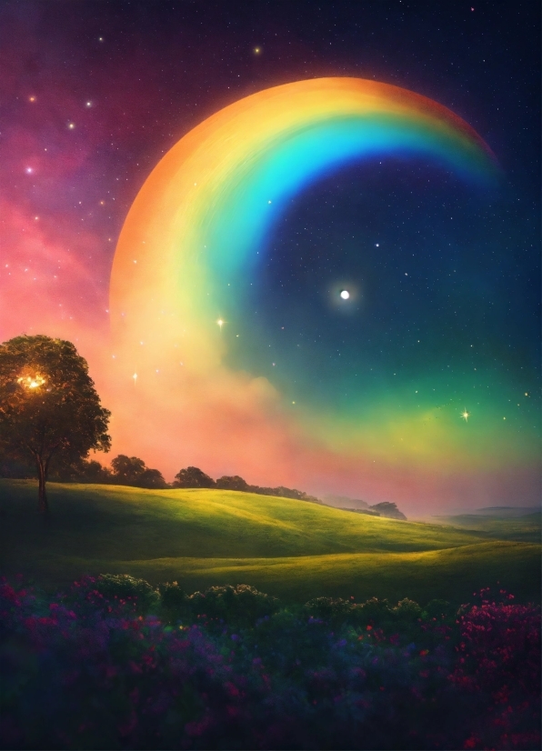 Sky, Atmosphere, Rainbow, Light, Plant, Natural Landscape