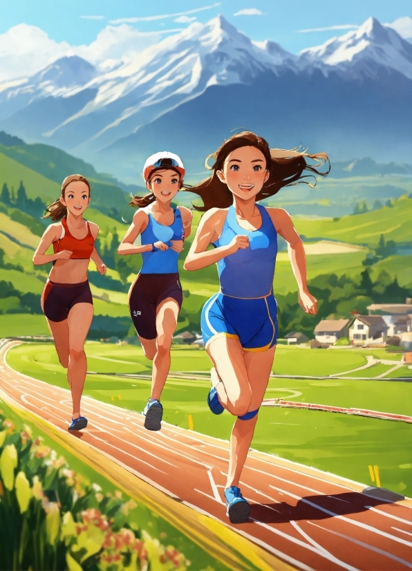 Sky, Mountain, Shorts, Track And Field Athletics, People In Nature, Outdoor Recreation