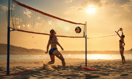 Sky, Sports Equipment, Photograph, Cloud, Volleyball Net, Active Shorts
