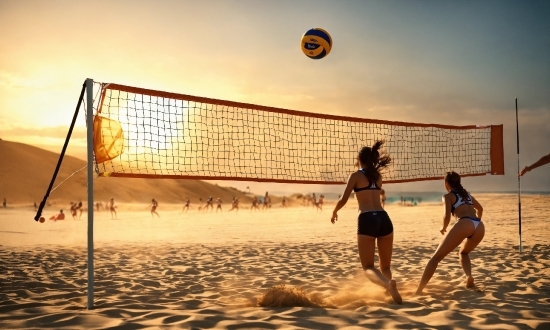 Sky, Volleyball Net, Sports Equipment, Active Shorts, Volleyball, Net Sports