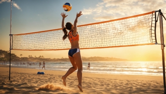 Sky, Volleyball Net, Sports Equipment, Cloud, Volleyball Player, Net Sports
