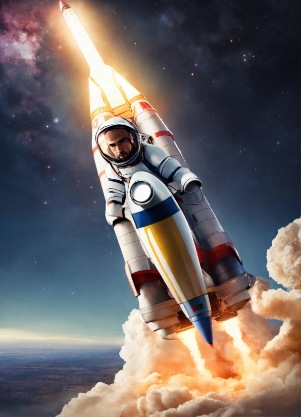 Sky, World, Astronaut, Rocket, Astronomical Object, Flash Photography