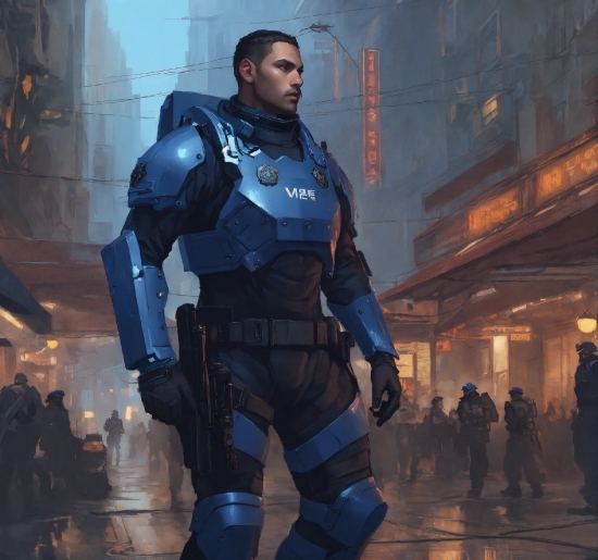 Sleeve, Armour, Electric Blue, Personal Protective Equipment, Machine, Cg Artwork