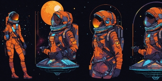 Sleeve, Orange, Astronaut, Automotive Lighting, Gas, Space