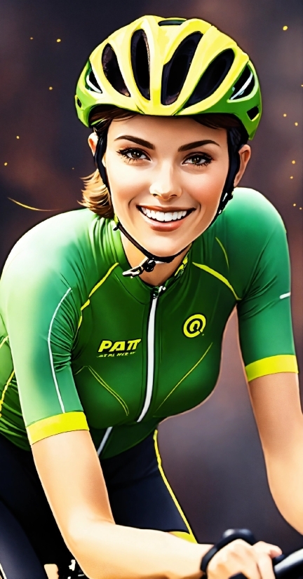Smile, Bicycle Helmet, Sports Uniform, Bicycles  Equipment And Supplies, Helmet, Green