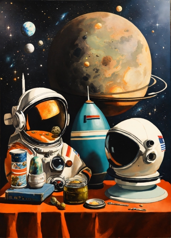 Solid Color Wallpaper, Helmet, World, Astronaut, Art, Space