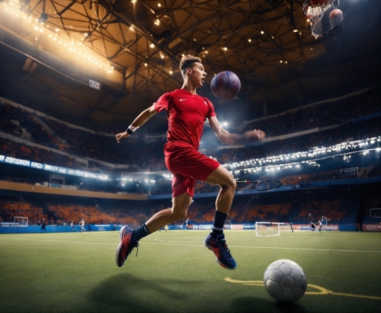 Sports Equipment, Atmosphere, Soccer, Football, Ball, Player