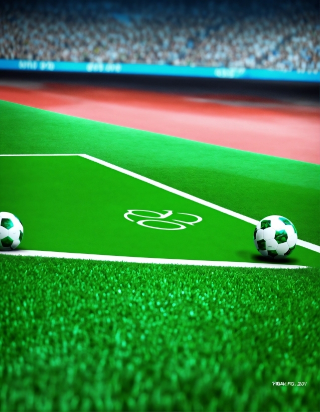 Sports Equipment, Football, Soccer, Green, Ball, Player