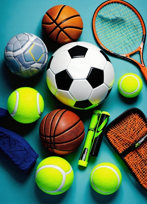 Sports Equipment, Green, Football, Blue, Ball, Soccer