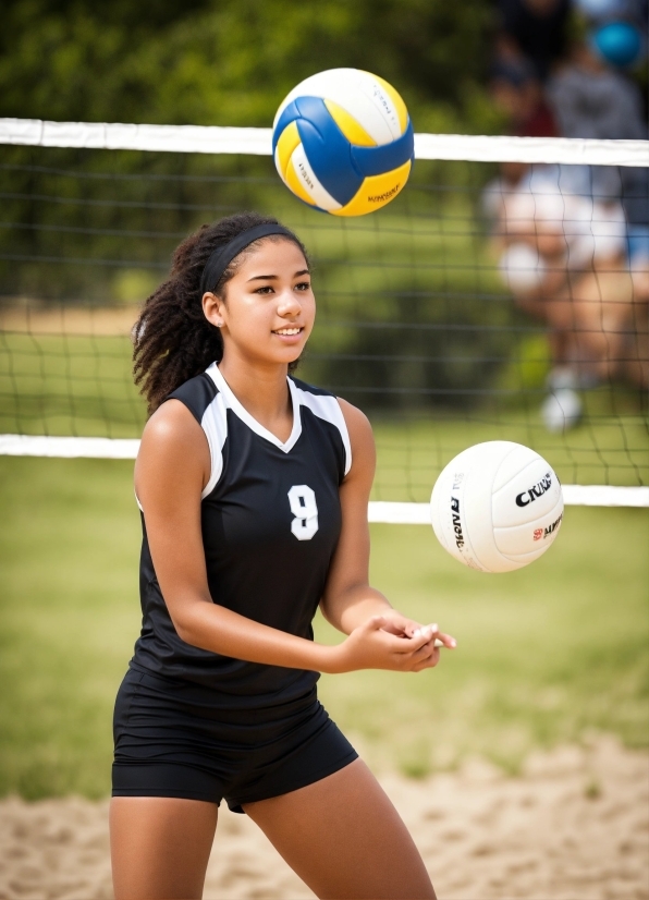 Sports Equipment, Playing Sports, White, Volleyball, Net Sports, Blue