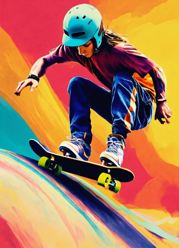 Sports Equipment, Skateboard Deck, Skateboard, Skateboarder, Slope, Rolling
