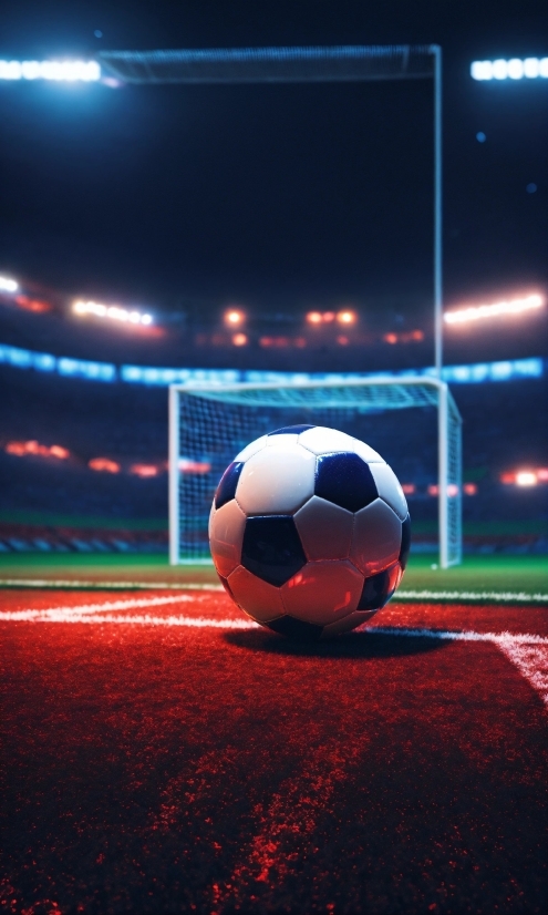 Sports Equipment, Soccer, Football, Lighting, Ball, Line