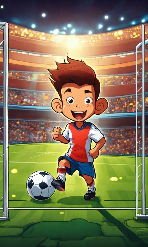 Sports Equipment, Soccer, World, Football, Cartoon, Mammal