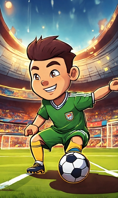 Sports Equipment, World, Soccer, Cartoon, Football, Player