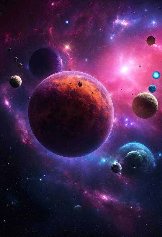 Stencil Design, Atmosphere, Nebula, Nature, World, Purple