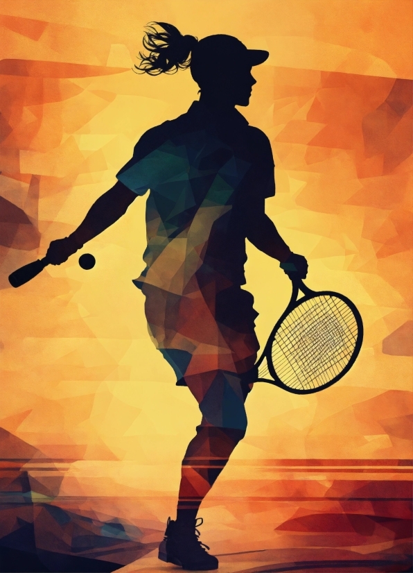 Tennis, Strings, Sports Equipment, Light, Tennis Racket, Human