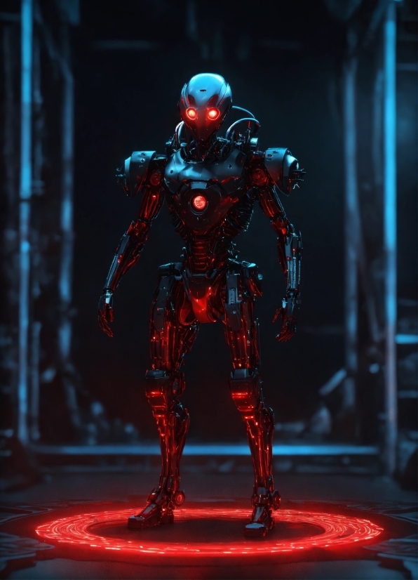 Toy, Red, Art, Fictional Character, Electric Blue, Machine