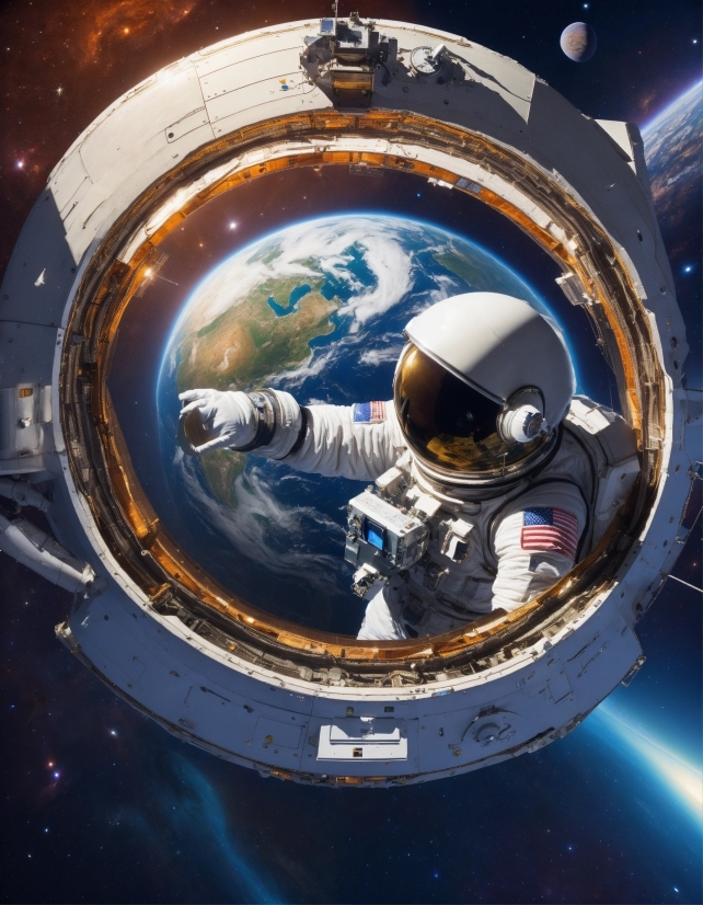 Trash Clip Art, World, Satellite, Sky, Astronomical Object, Astronaut