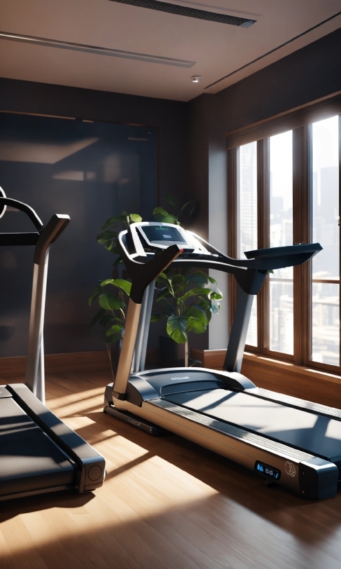 Treadmill, Wood, Interior Design, Exercise Machine, Automotive Design, Floor