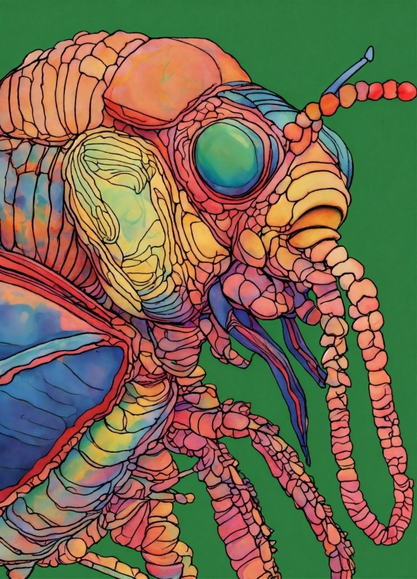 Vertebrate, Organism, Art, Insect, Illustration, Paint