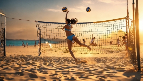 Volleyball Net, Sports Equipment, Sky, Volleyball, Volleyball, Volleyball Player