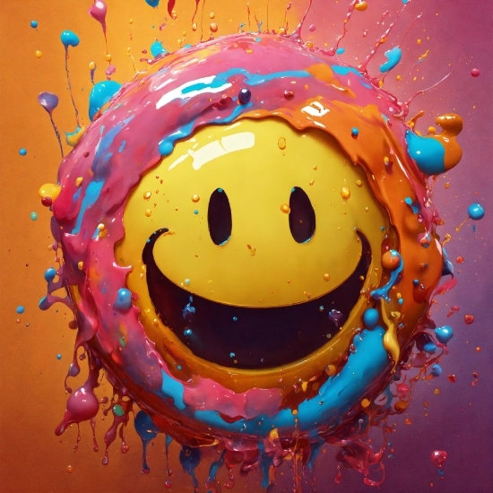 Water, Liquid, Smile, Paint, Happy, Emoticon